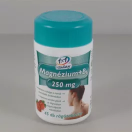 1x1 vitaday magnézium + b6 250mg rágótabletta epres 45 db