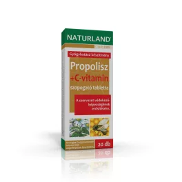 Naturland propolisz + c-vitamin szopogató tabletta 20 db