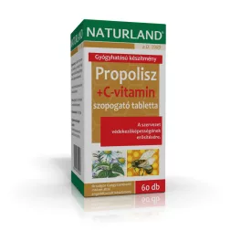 Naturland propolisz + c-vitamin tabletta 60 db