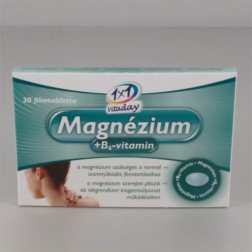 1x1 vitaday magnézium + b6-vitamin filmtabletta 30 db