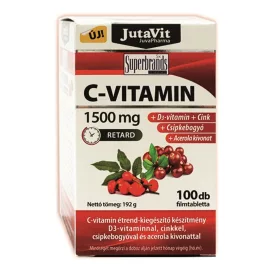   Jutavit c-vitamin 1500 mg + d3 + cink + csipkebogyó + acerola kivonattal 100 db