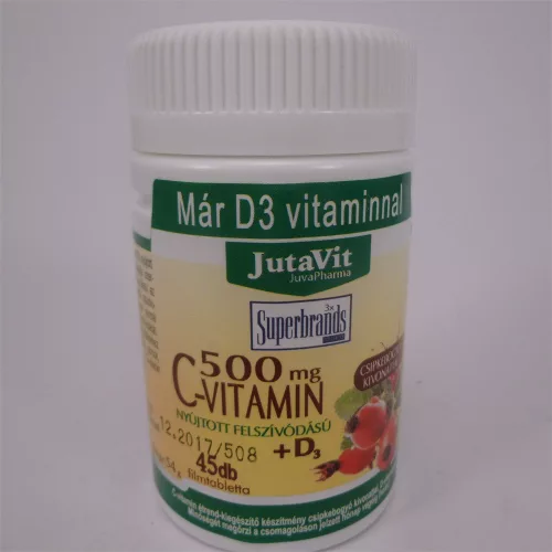 Jutavit c-vitamin 500 mg + d3 + csipkebogyó kivonattal 45 db