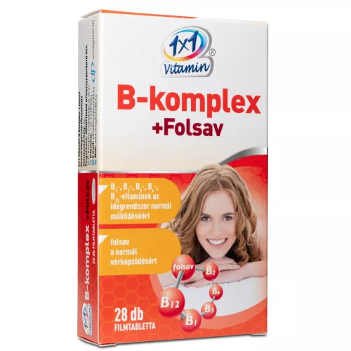 1x1 vitamin b-komplex + folsav étrend-kiegészítő ftbl bioperin 28 db