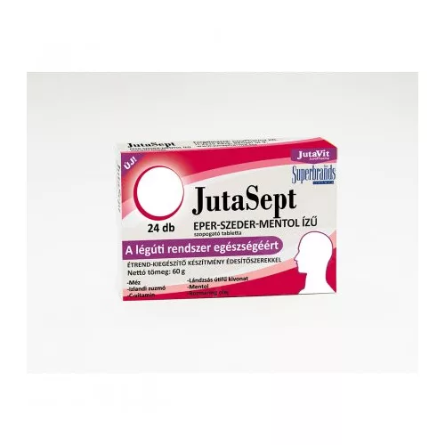 Jutavit jutasept eper-szeder-mentol ízű szopogató tabletta 24 db