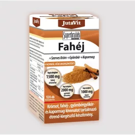   Jutavit fahéj + szerves króm + gyömbér + kapormag flmtabletta 120 db