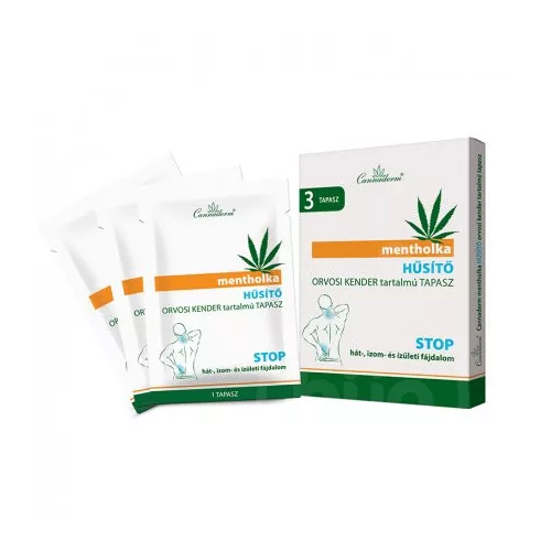 Cannaderm mentholka hűsítő tapasz 3 db