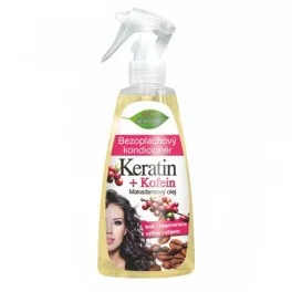   Bione cosmetics keratin + koffein + makadámiamagolaj öblítés nélküli kondícionáló spray 260 ml