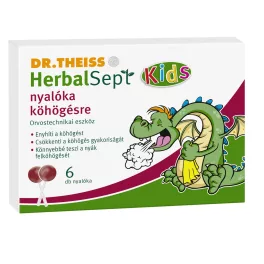   Dr. Theiss herbalsept nyalóka köhögésre - málna ízesítésű 6 db