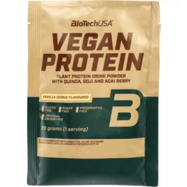   Biotech vegan protein vaníliás sütemény ízű fehérje italpor 25 g