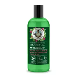   Babushka Agafia bio tusfürdő gél antioxidáns sarki fehérnyír- és vörösáfonya-kivonattal 260 ml
