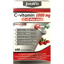 Jutavit c-vitamin 1000 C + D duo plus tabletta 100 db