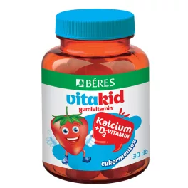Béres vitakid kalcium + d3 vitamin gumivitamin 30 db