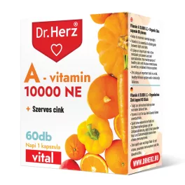 Dr. Herz a-vitamin 10000NE + szerves cink kapszula 60 db