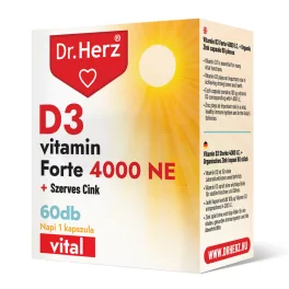 Dr. Herz d3-vitamin 4000NE + szerves cink kapszula 60 db