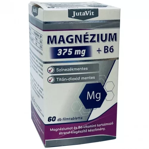 Jutavit magnézium 375mg + b6 vitamin filmtabletta 60 db