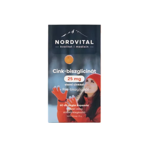 Nordvital cink-biszglicinát + réz kapszula 60 db