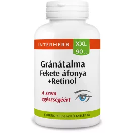   Interherb xxl gránátalma és fekete áfonya + retinol tabletta 90 b