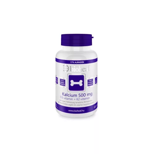 Bioheal kalcium 500 mg + d3-vitamin + k2-vitamin tabletta 70 db