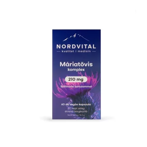 Nordvital máriatövis komplex 210mg kapszula 60 db