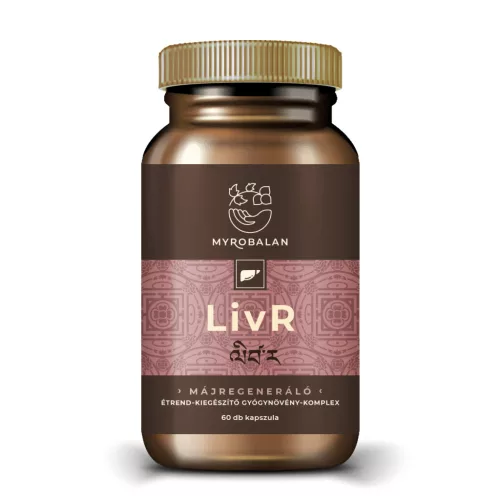 Myrobalan LivR májtisztító- és regeneráló gyógynövény-komplex vegán kapszula 60 db
