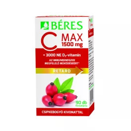   Béres c-max 1500mg csipkebogyó + d3-vitamin 3000ne retard filmtabletta 90 db