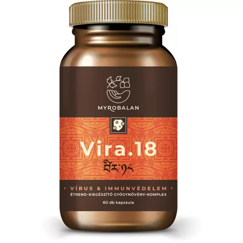 Myrobalan Vira.18 immunerősítő és vírusvédelem gyógynövény-komplex vegán kapszula 60 db