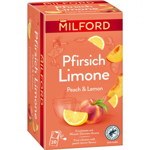 Milford őszibarack-citrom ízű gyümölcstea 20x2,25g 45 g
