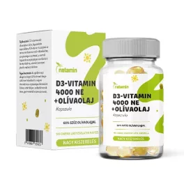 Netamin d3-vitamin 4000ne + olívaolaj kapszula 100 db