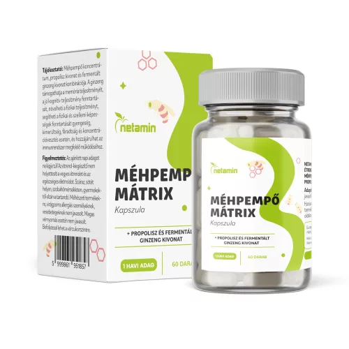 Netamin méhpempő mátrix kapszula + propolisz és fermentált ginzeng kapszula 60 db