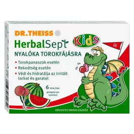   Dr. Theiss herbalsept nyalóka torokfájásra görögdinnye ízesítésű 6 db